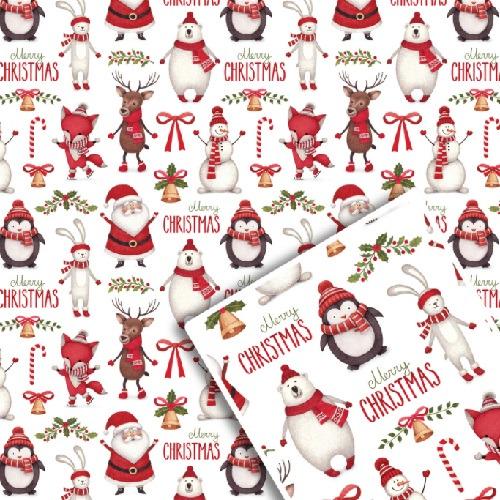 Бумага упаковочная мелованная новогодняя 70х100 см 10 л (506) Бумага упаковочная мелованная новогодняя 70х100 см 10 л (506)