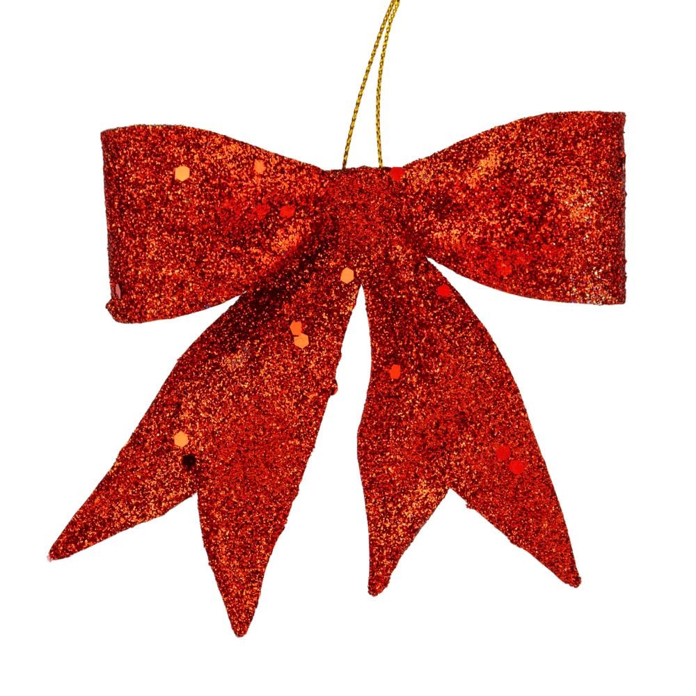 Игрушка на елку Elisey Блестящий бантик 11 см Красный (NH-106-K-109)