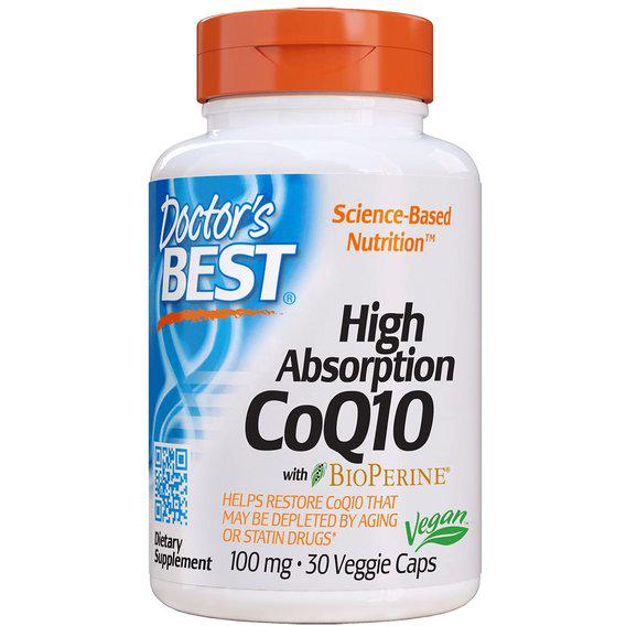 Коензим Doctor's Best High Absorption CoQ10 with BioPerine 100 мг 30 Veg Caps (DRB-00054)