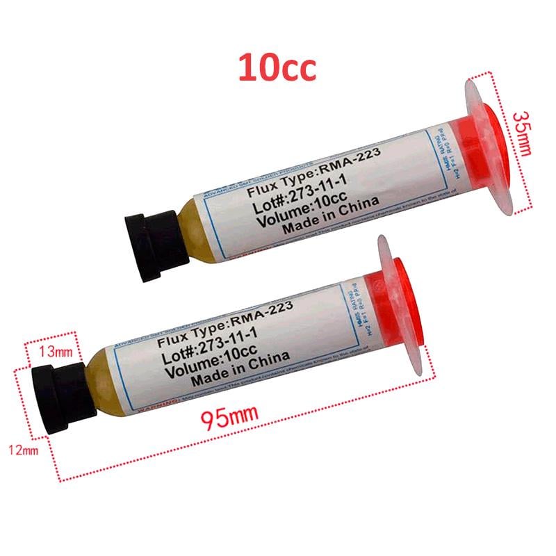 Флюс для пайки RMA-223 в шприце без толкателя 10 см3 - фото 3