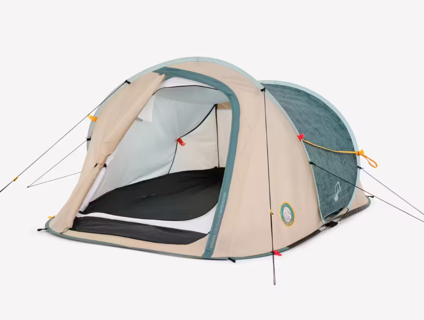 Палатка туристическая Quechua ARPENAZ двухместная/водонепроницаемая/скоросборная Бежевая (2561915181)