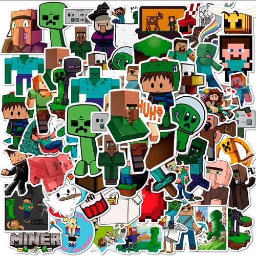 Набор наклеек Minacraft 50 шт. (3187)