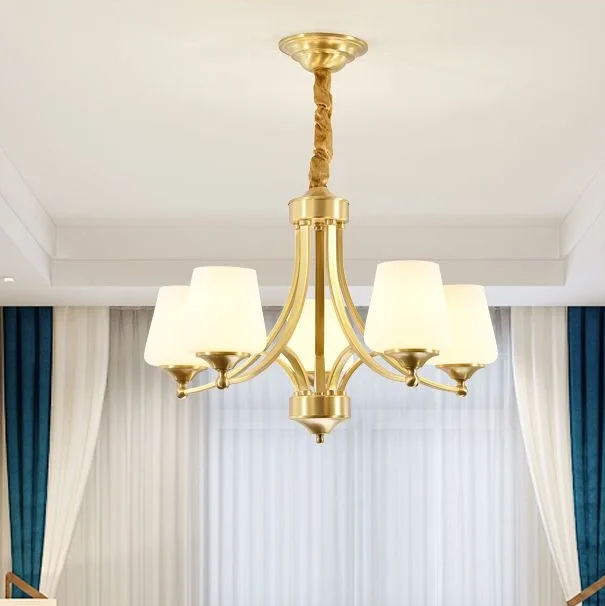 Люстра потолочная Звон LED 5027 5 плафонов Золотой (703805)