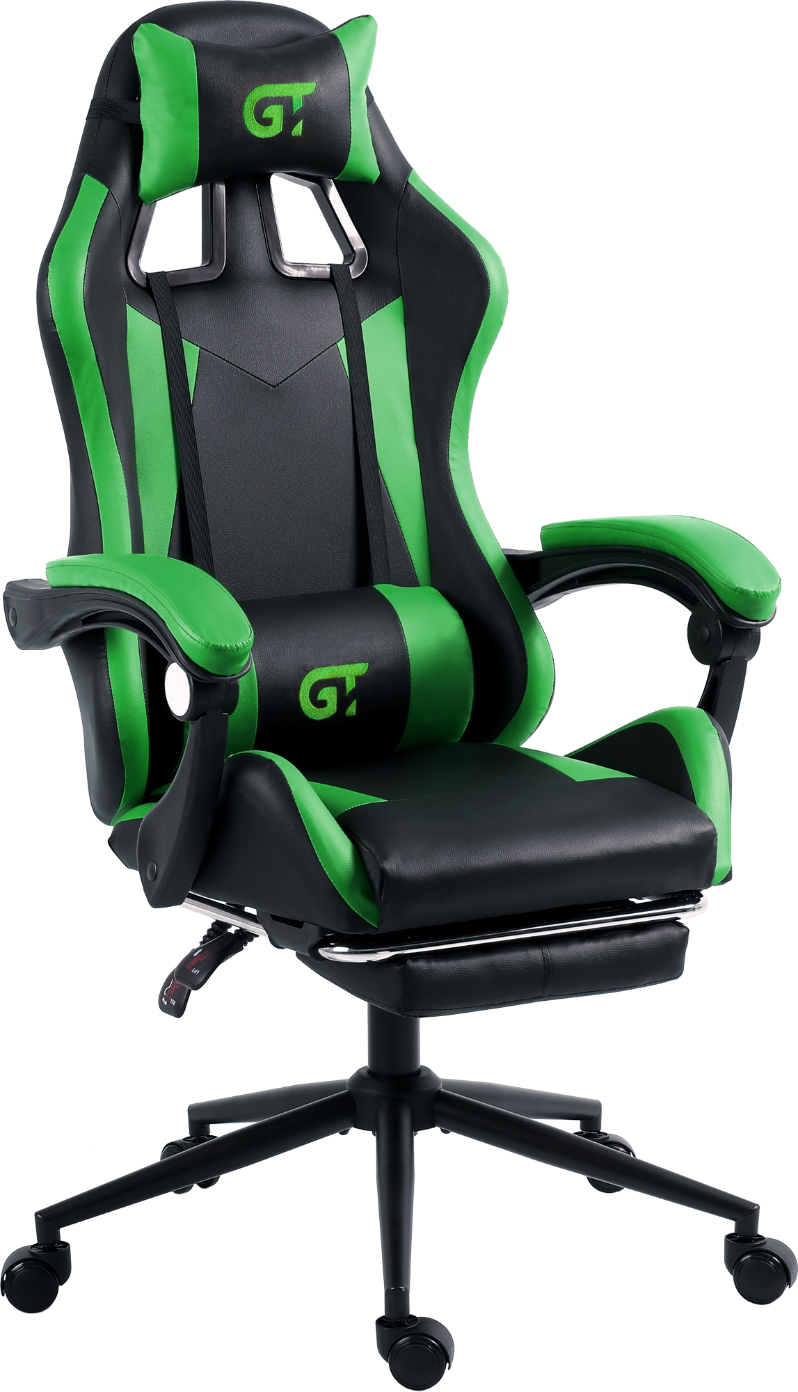 Крісло геймерське GT Racer X-2323 Black/Green - фото 2