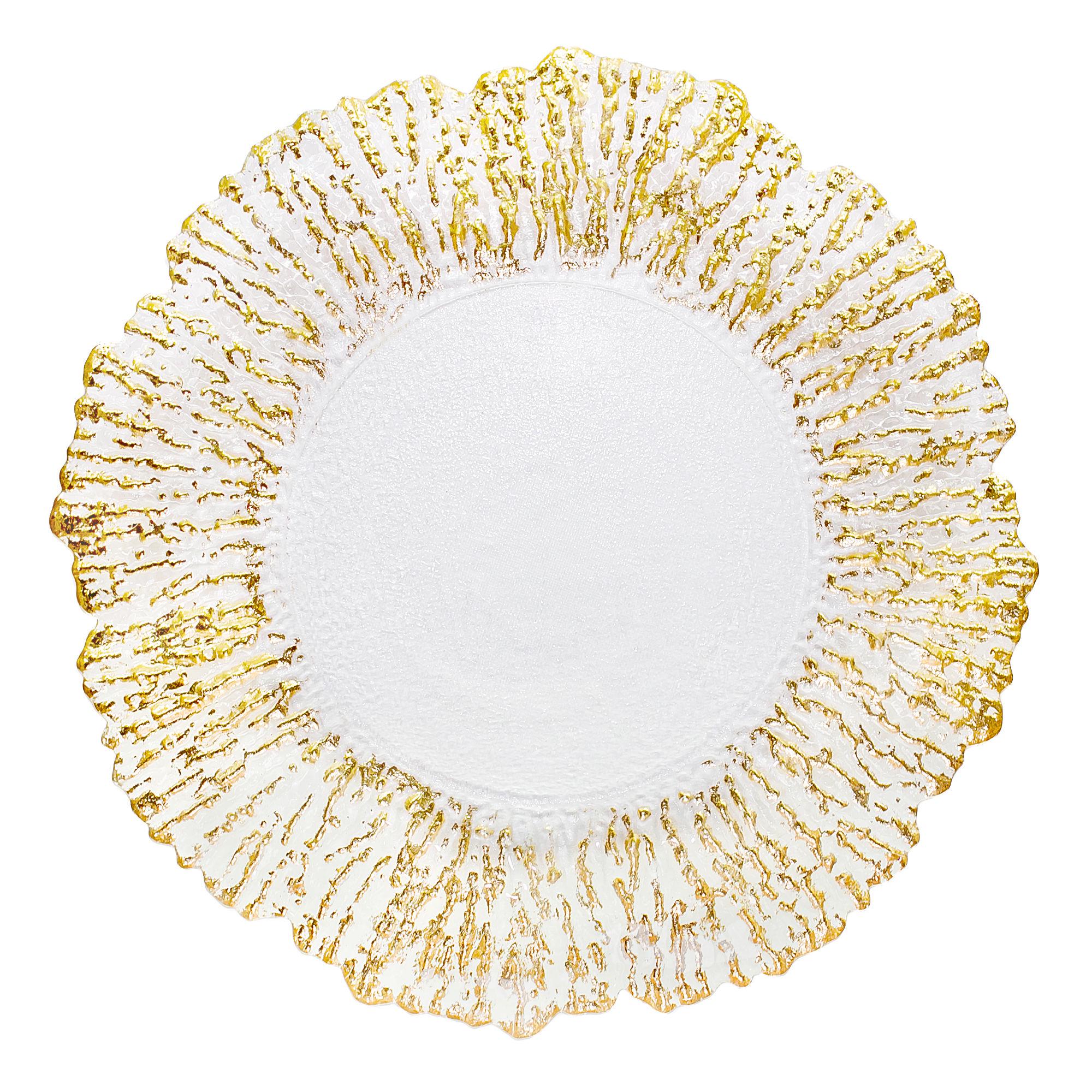 Блюдо кругле сонце 33 см Золотий (DL210212)