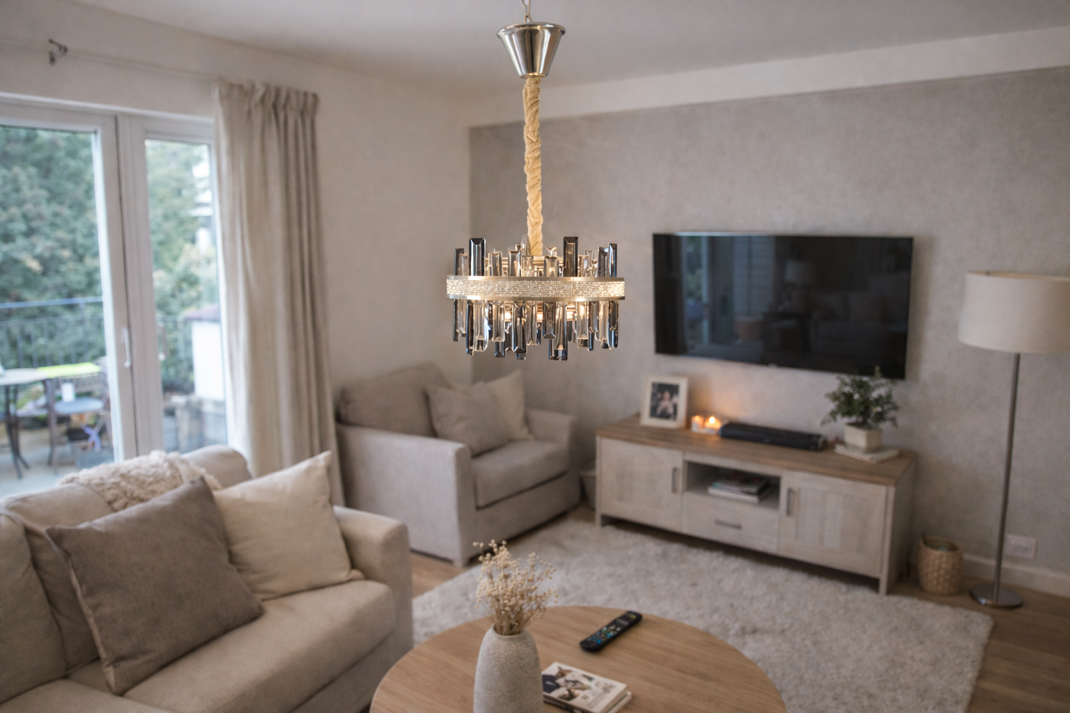 Люстра Crystal Glass стеклянная на 12 ламп E14 (2032/GR)