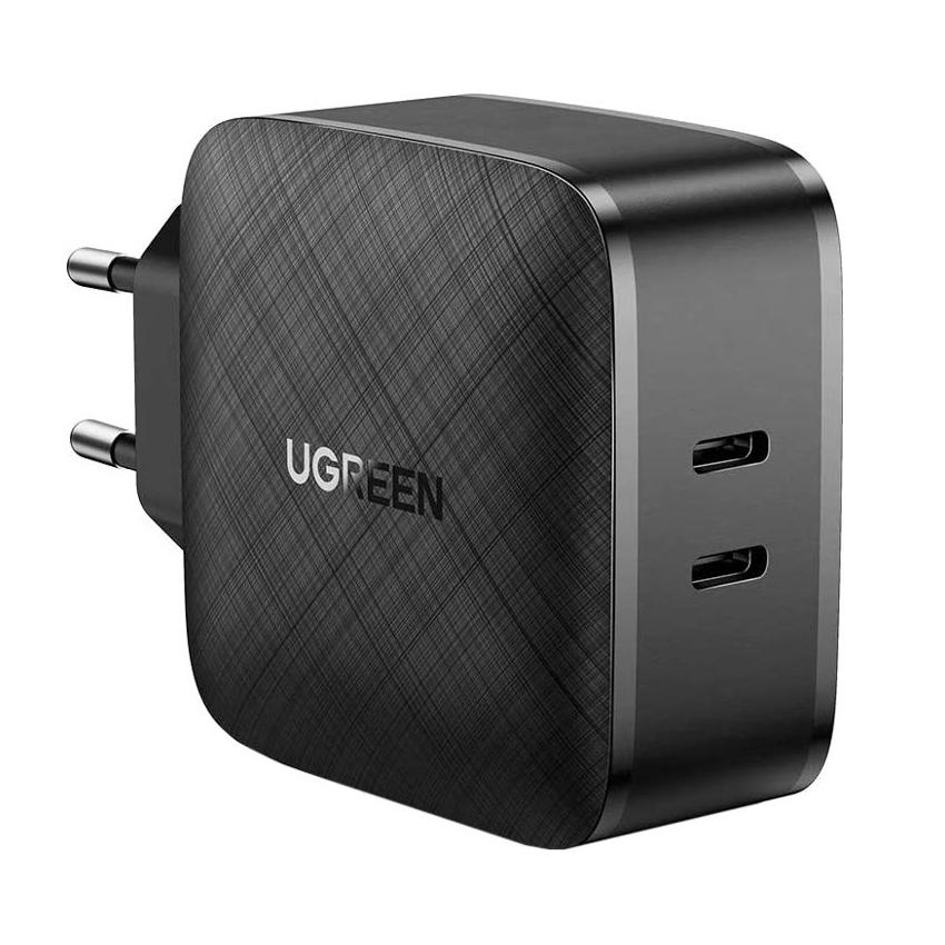 Зарядное устройство сетевое UGREEN CD216 66W 2xType-C PD Charger Black (UGR-70867)