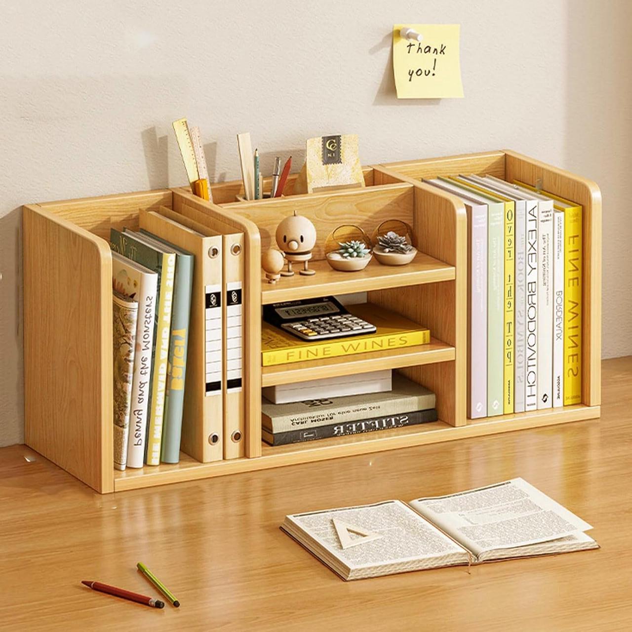 Полка книжная настольная из дерева Мотоки Карри (КПА-038203)