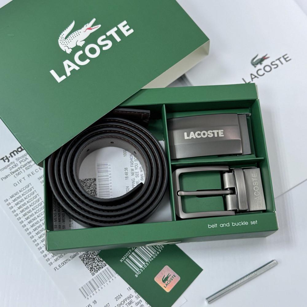 Набір чоловічий Lacoste ремінь з двома пряжками (989 PTR)