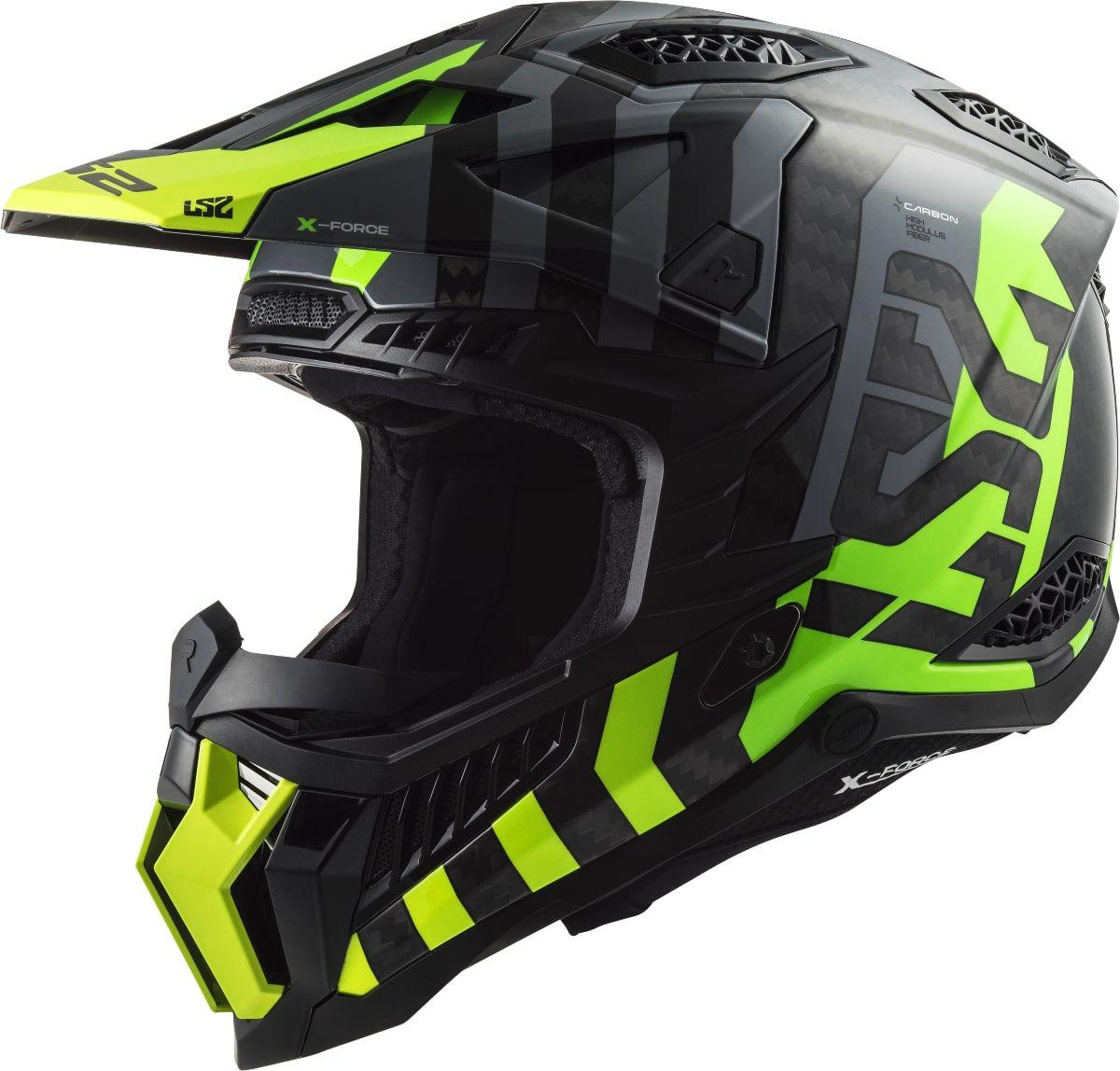 Мотошолом LS2 MX703 C X-Force Barrier L Hi-Viz Yellow/Green (32135)