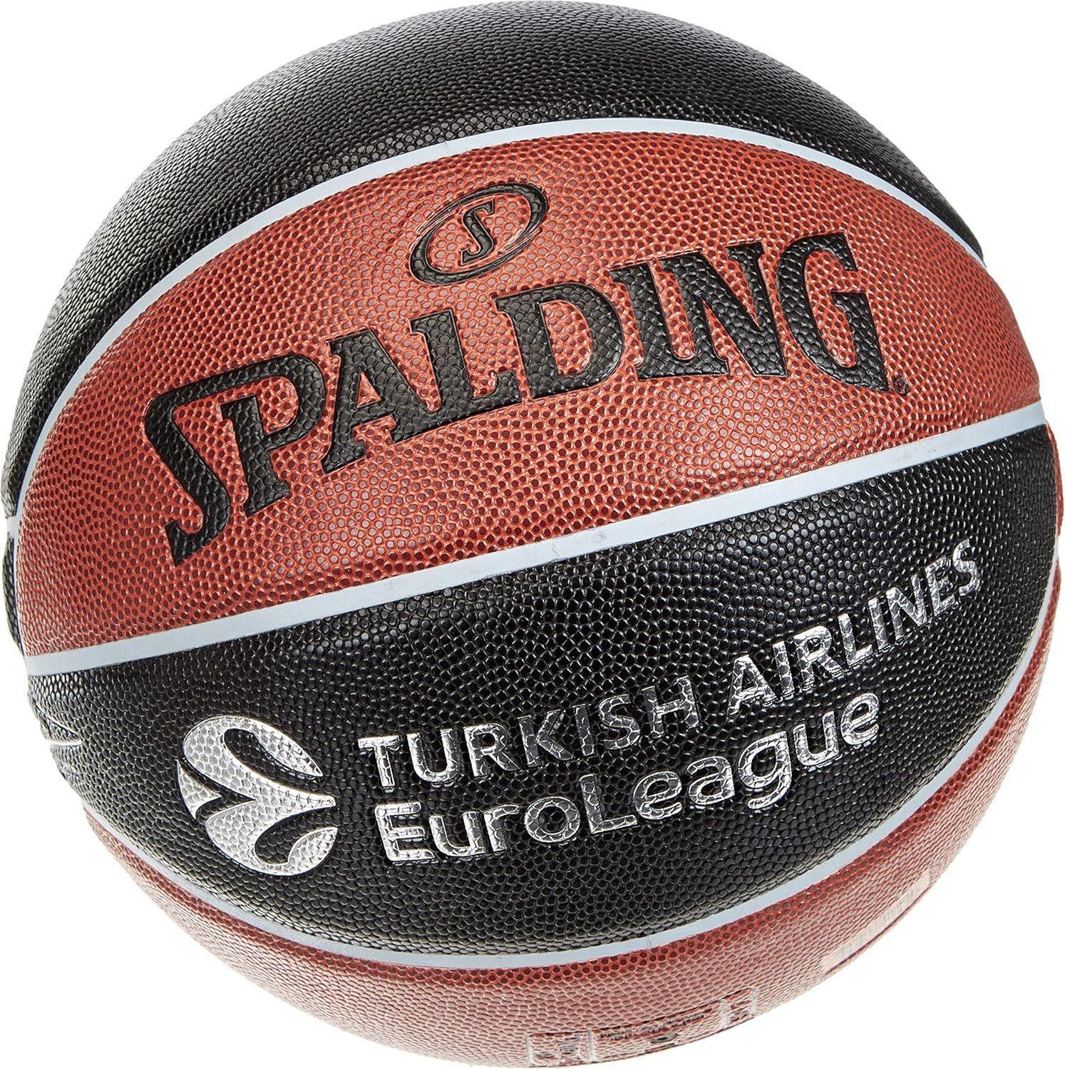 Баскетбольный мяч Spalding EUROLEAGUE TF-500 р. 7 Черно-оранжевый (77101Z)
