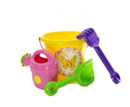 Ігровий набір для пісочниці з відерцем Жовтий (013555)