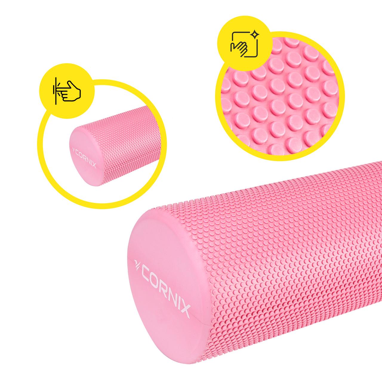 Массажный ролик Cornix EVA+ 45х15 см Pink (XR-0303) - фото 8 Массажный ролик Cornix EVA+ 45х15 см Pink (XR-0303) - фото 8