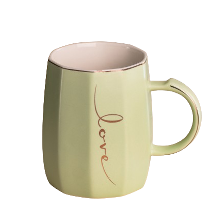 Чашка керамическая Love Happy Life 400 мл Зеленый Чашка керамическая Love Happy Life 400 мл Зеленый