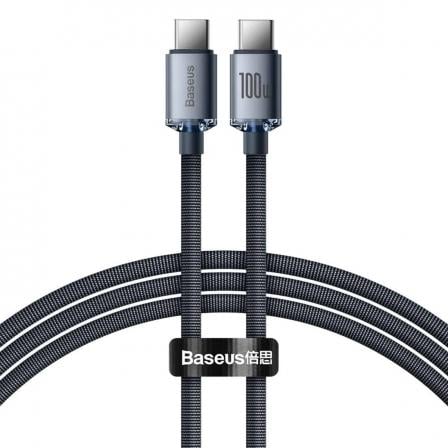 Кабель BASEUS Crystal Shine Series Fast Charging Data Cable Type-C to Type-C CAJY000701 100W 2 м Black