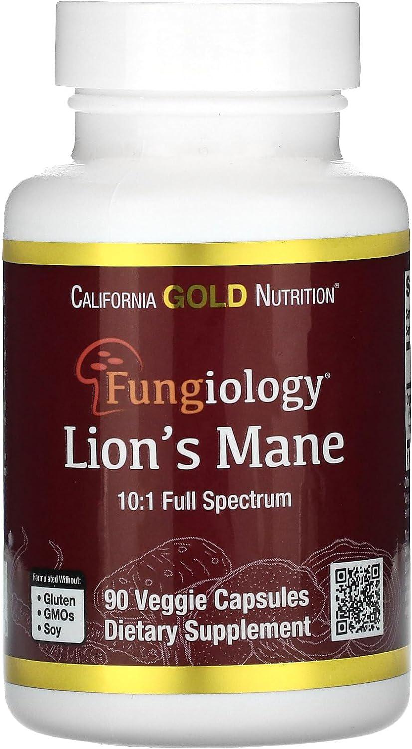 Ежовик гребенчатый California Gold Nutrition Lion's Mane 90 Veg капсул