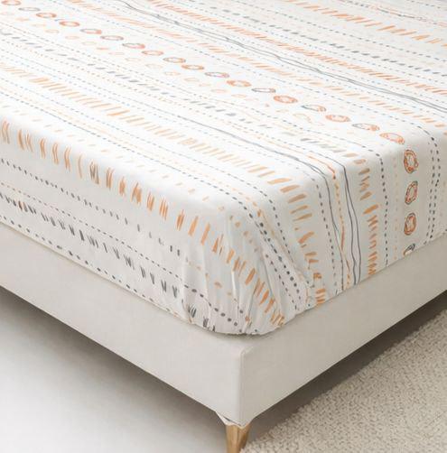 Простынь на резинке Теплый песок бязь 200х220х25 см Бежевый (207945972)