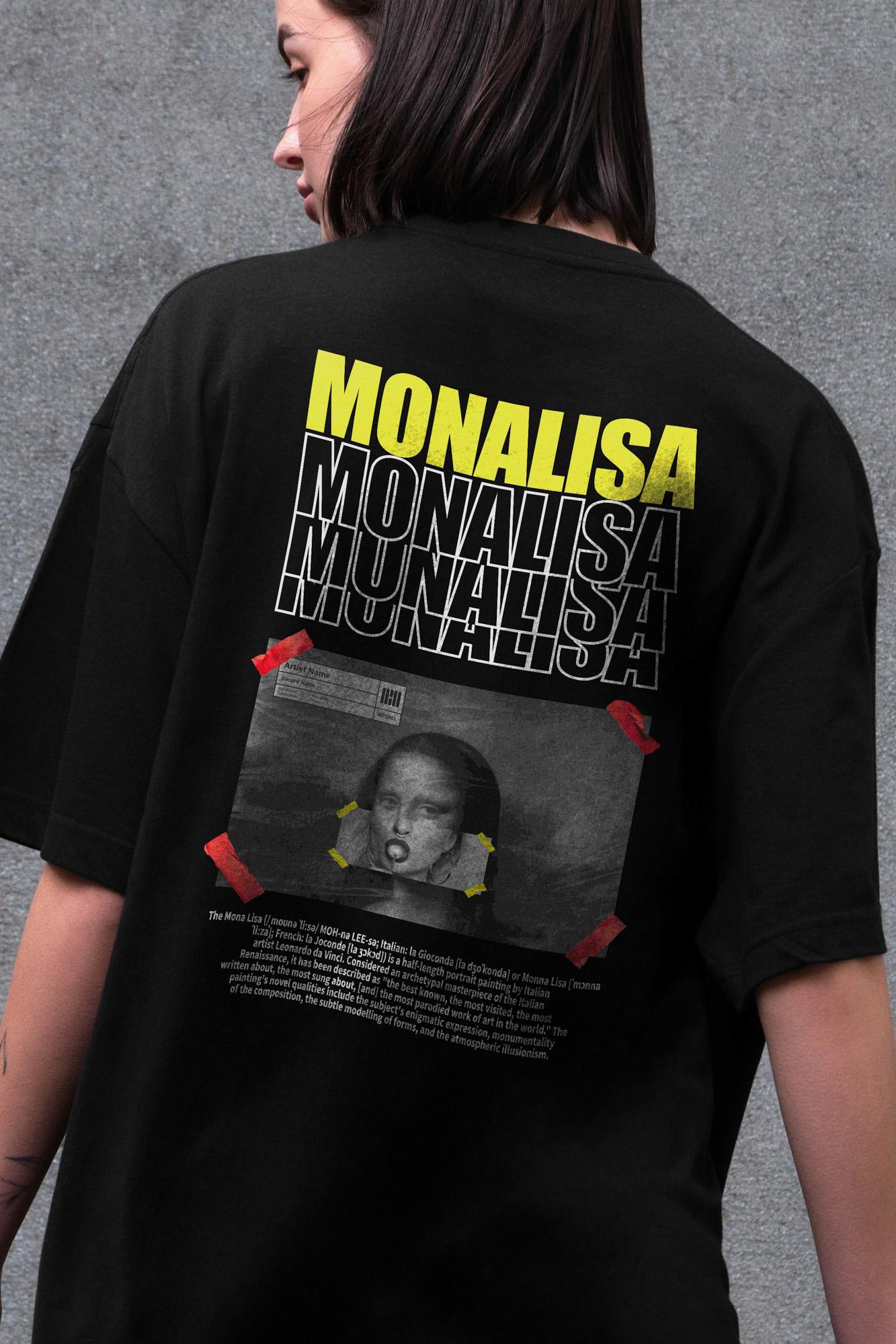 Футболка женская Without с принтом Monalisa оверсайз Black S/M Black (S8049487) - фото 2 Футболка женская Without с принтом Monalisa оверсайз Black S/M Black (S8049487) - фото 2