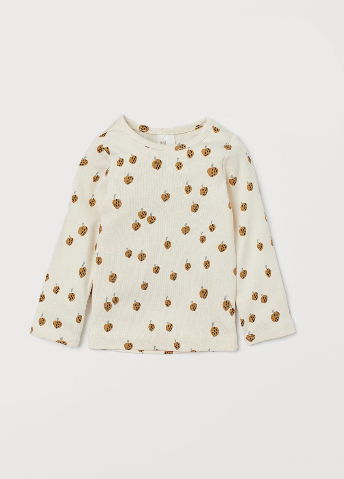 Лонгслив H&M 50 см Светло-бежевый (180279359202)