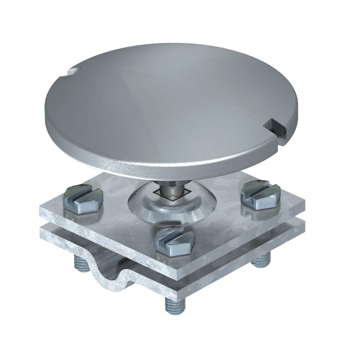 Блискавкоприймач грибоподібний OBO Bettermann ø 80 мм із з'єднувачем 60x60 мм M8x25 гарячеоцинкована сталь (5405769)