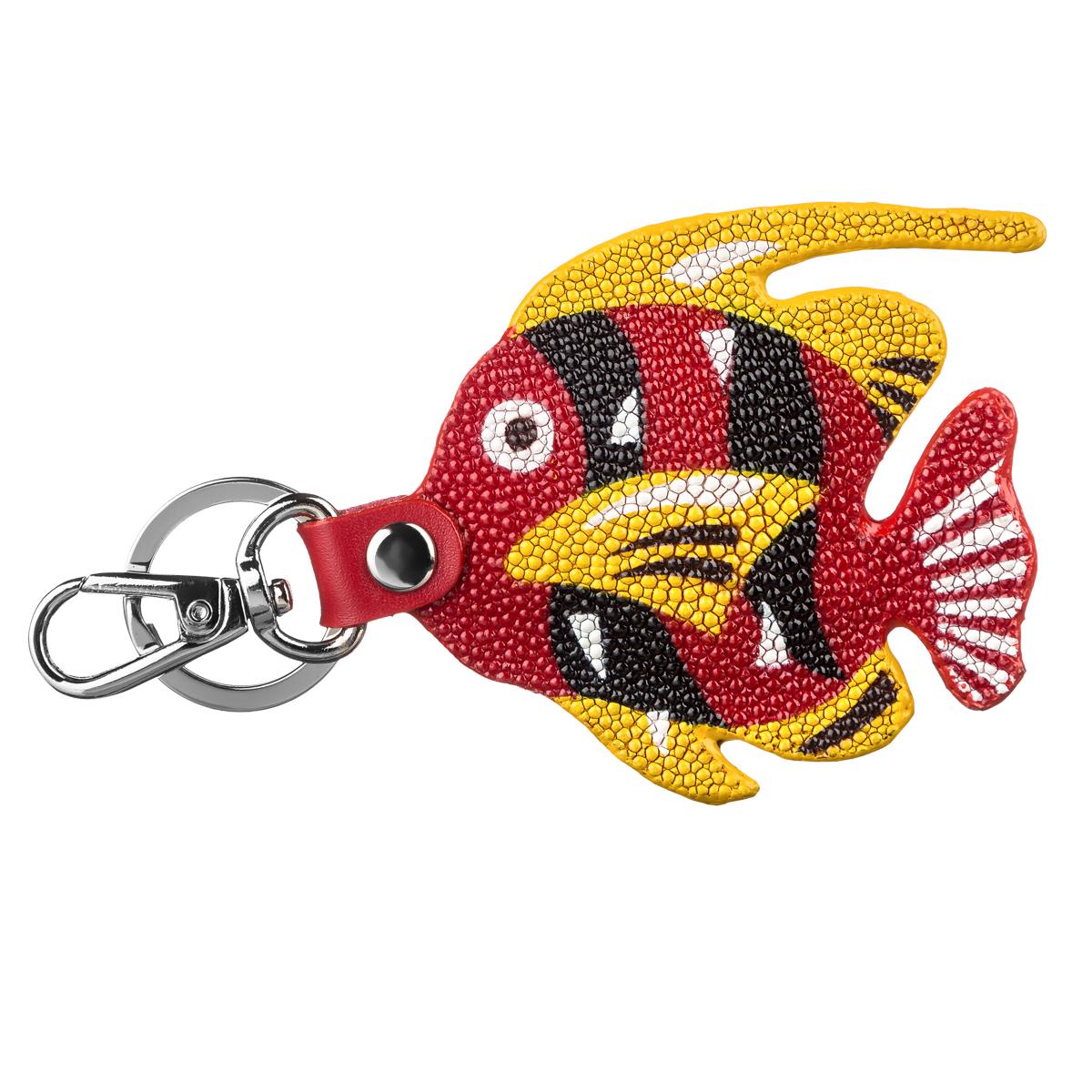 Брелок сувенир Stingray Leather 18124 из натуральной кожи морского ската Разноцветный