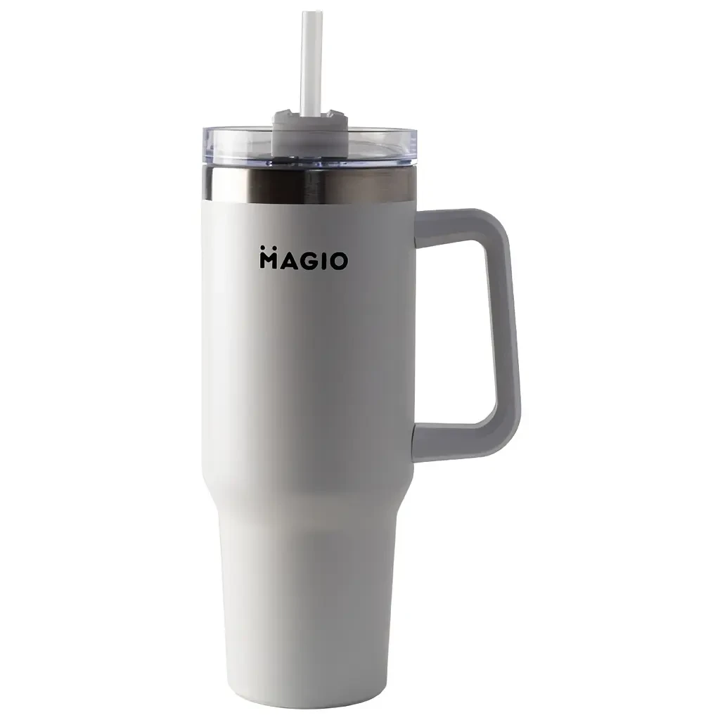 Термокружка с соломинкой Magio MG-1086 вакуумные стенки 1200 мл Белый (2617364431) - фото 1 Термокружка с соломинкой Magio MG-1086 вакуумные стенки 1200 мл Белый (2617364431) - фото 1
