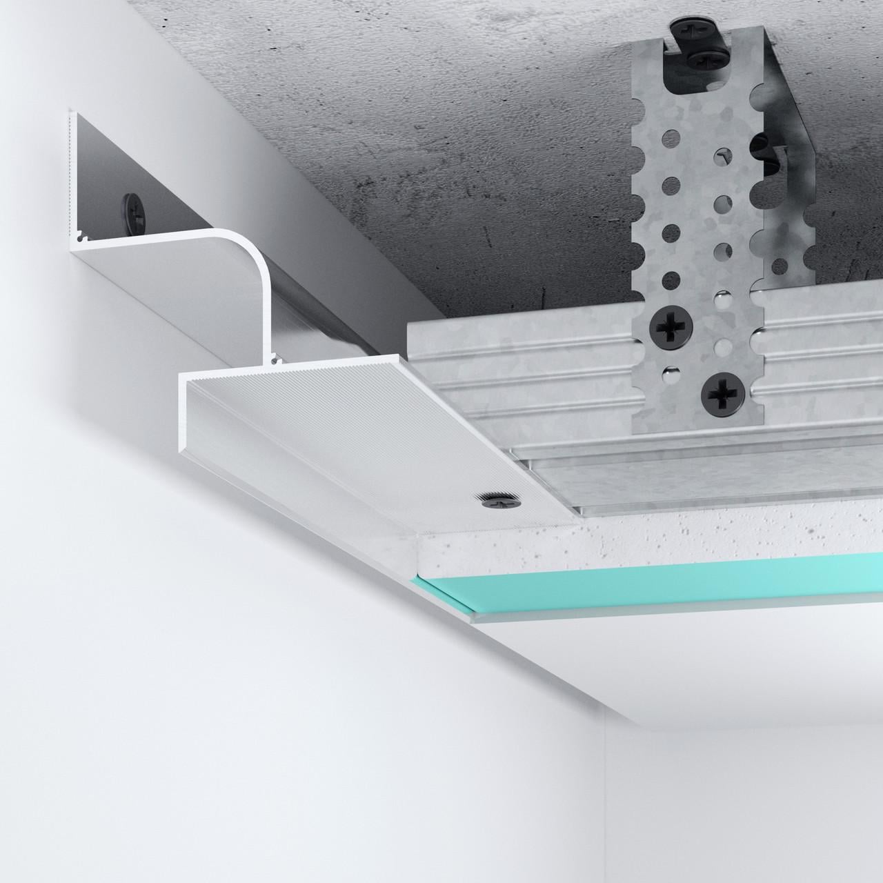 Профиль теневого шва FSPRO под LED-ленту алюминиевый Без покрытия 20 мм 3 м (F2.2040L16)