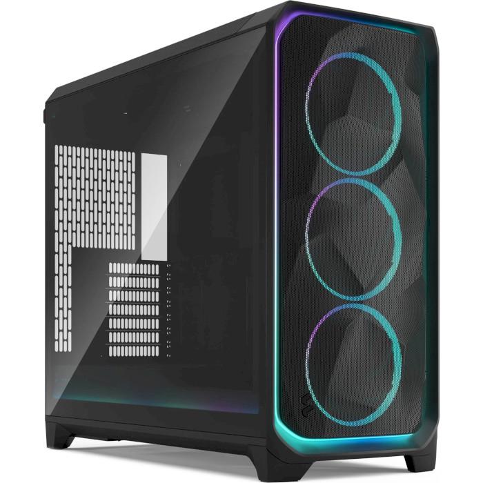 Компьютерный корпус Fractal Design Meshify Full Tower E-ATX без блока питания Ambience Pro RGB TG Light Tint 3 XL Черный (FD-C-MES3X-03)