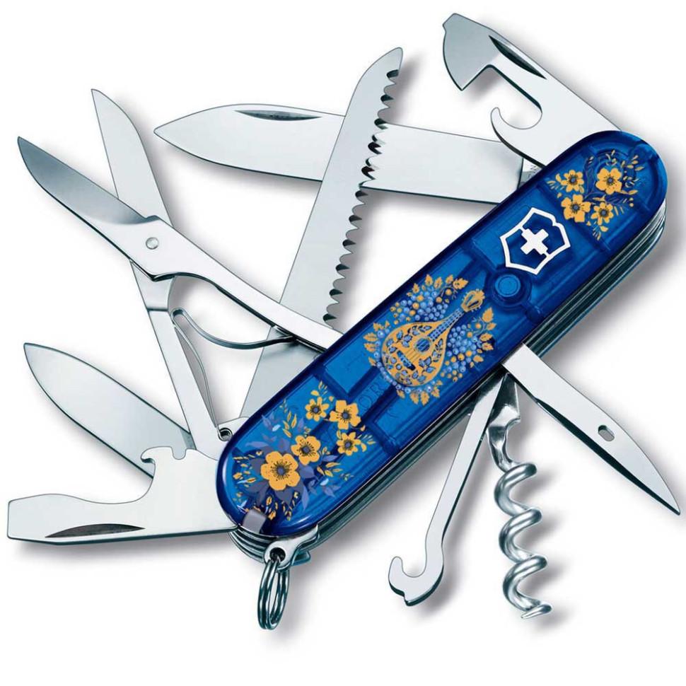 Нож складной многофункциональный Victorinox HUNTSMAN UKRAINE Украинские мотивы 15 функций 91x26x21 мм (Vx13713.T2_T1370u) Нож складной многофункциональный Victorinox HUNTSMAN UKRAINE Украинские мотивы 15 функций 91x26x21 мм (Vx13713.T2_T1370u)