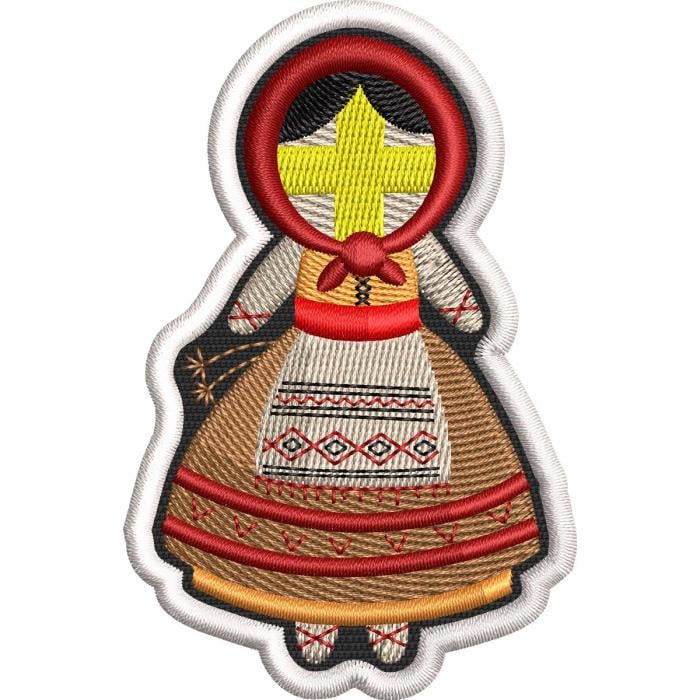 Нашивка патч Кукла Мотанка 5,5x8,5 см (2301450530)