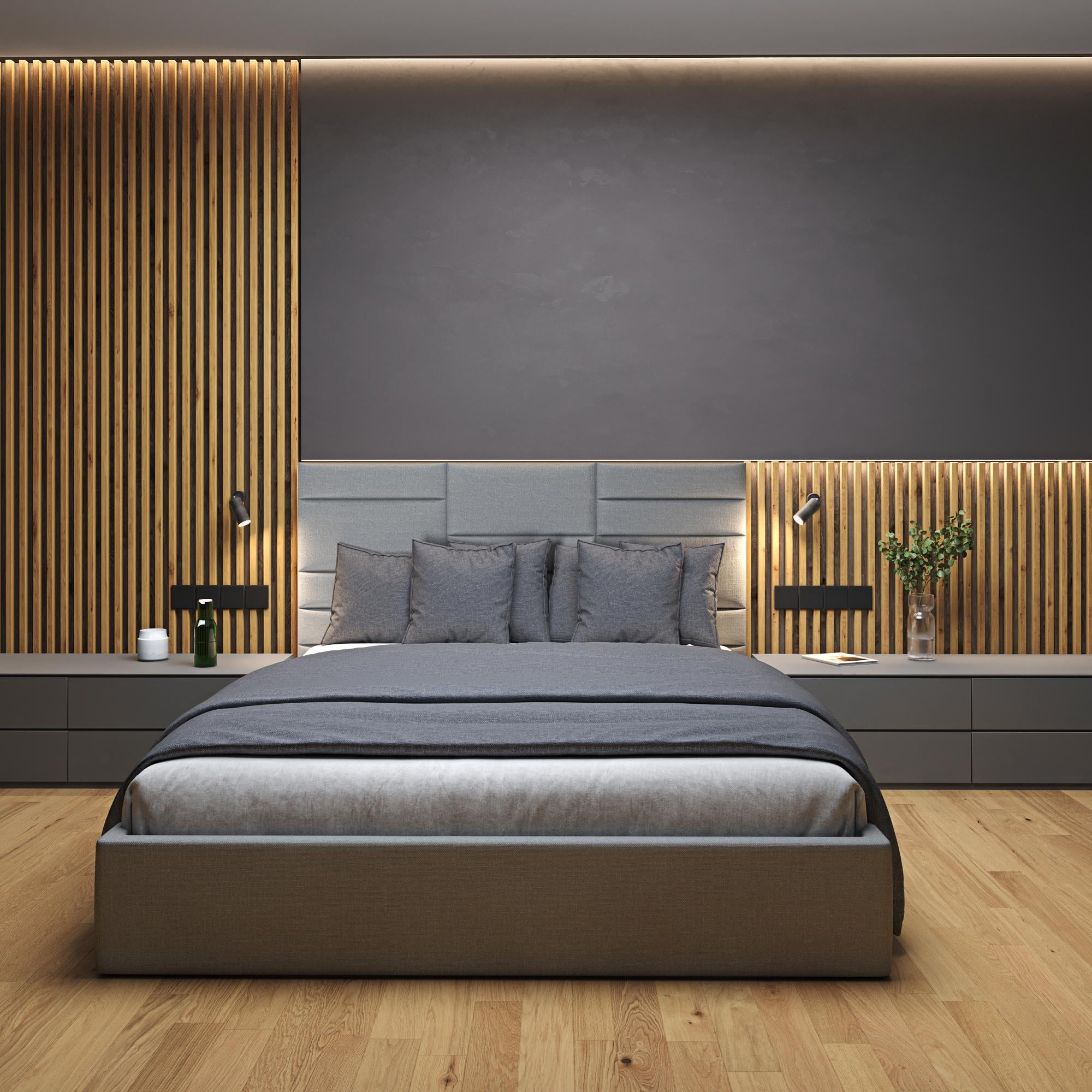 Стінова панель самоклеюча м'яка Soft Pan велюр 15x60х3,7 см матовий Коттон (156006) - фото 4