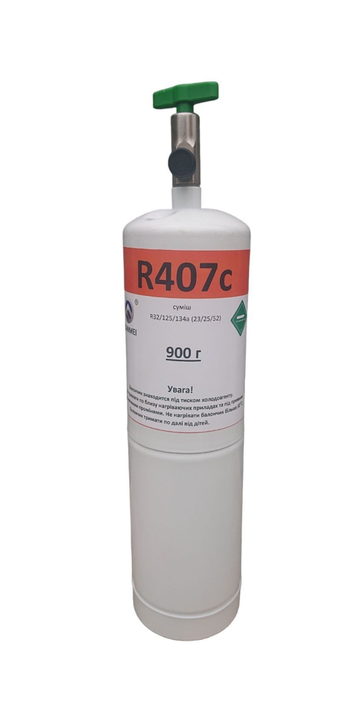 Фреон R407C 0.900 кг замена R-22 для кондиционеров и тепловых насосов