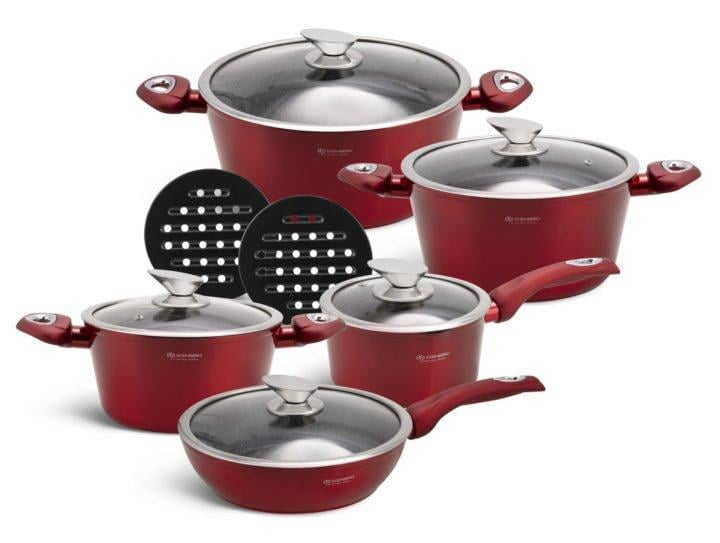 Набір каструль Edenberg із мармуровим покриттям 15 пр. (EB-5614)