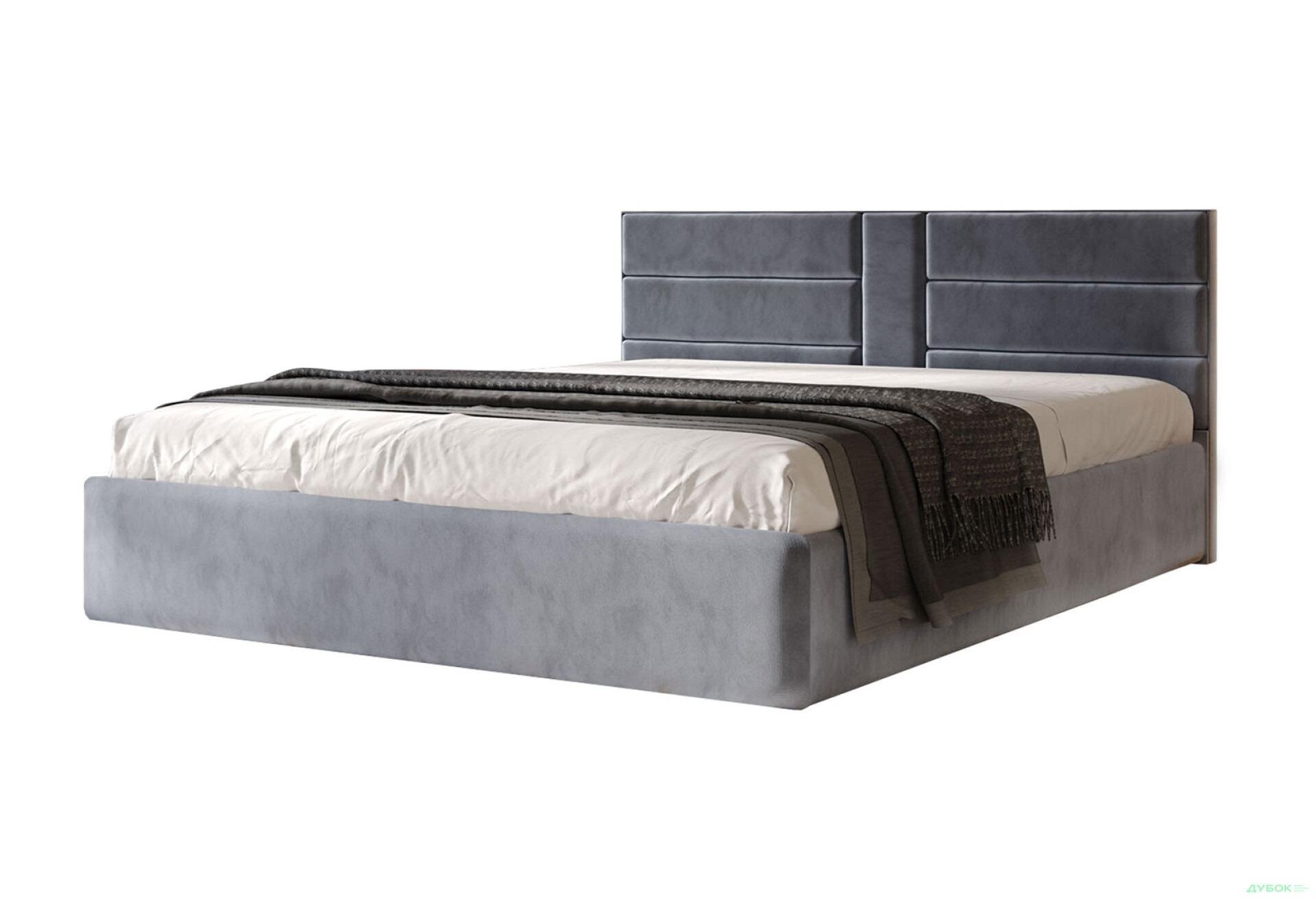 Кровать двуспальная Arbor Drev Виктория с подъемным механизмом и ламелями сосна/МДФ Лагуна 160х200 см Серый (51466)