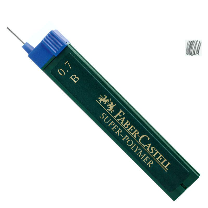 Грифели для механического карандаша Faber-Castell SUPER-POLYMER 0,7 мм B (120701)