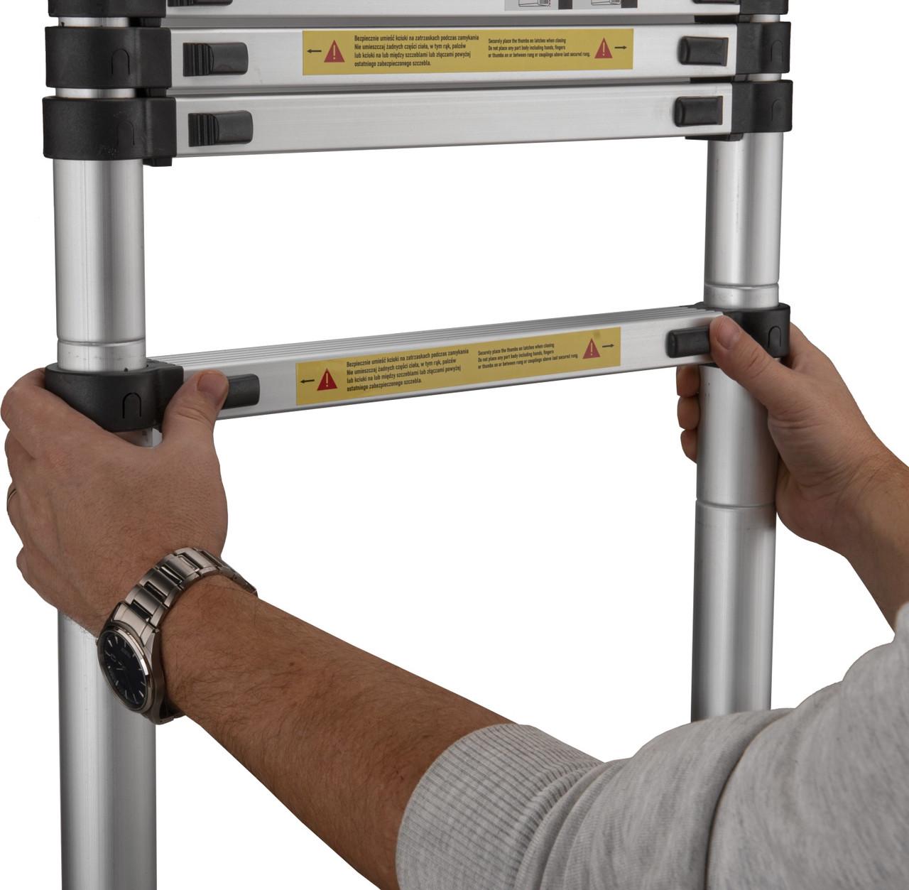 Лестница алюминиевая телескопическая Geko G02446 4,4 м 150 кг - фото 8 Лестница алюминиевая телескопическая Geko G02446 4,4 м 150 кг - фото 8