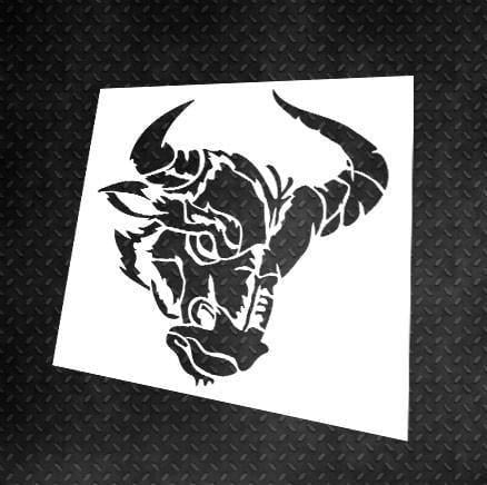 Трафарет DFA для декору Тварини Бик для штукатурки та фарби (J00027)