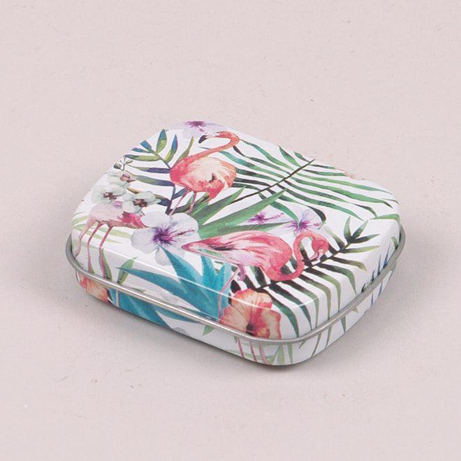 Коробочка металева Flora Фламінго для зберігання дрібничок (25231)