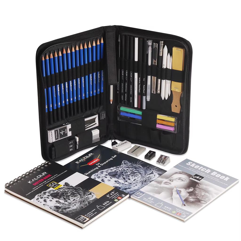 Набор художественный KALOUR для рисунка и эскизов 58 пр. (YV-PSN058) Набор художественный KALOUR для рисунка и эскизов 58 пр. (YV-PSN058)