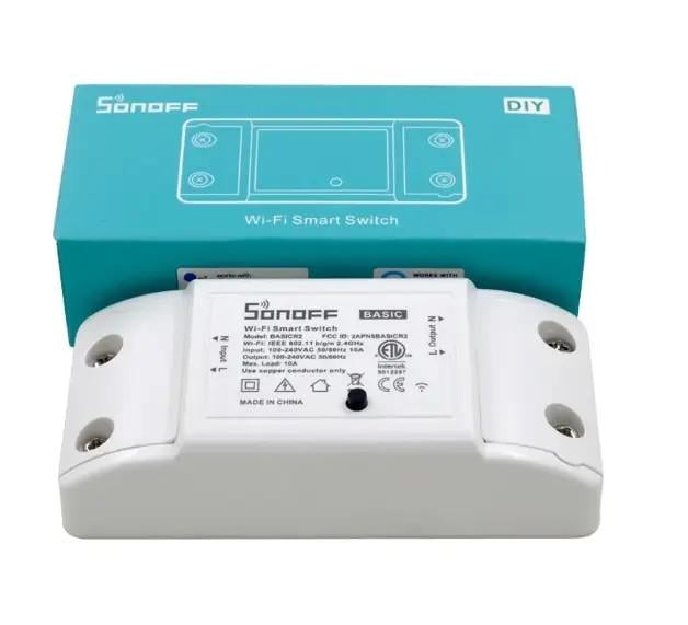 Розумне реле Wifi Sonoff Basic R2 Білий (2612940044)