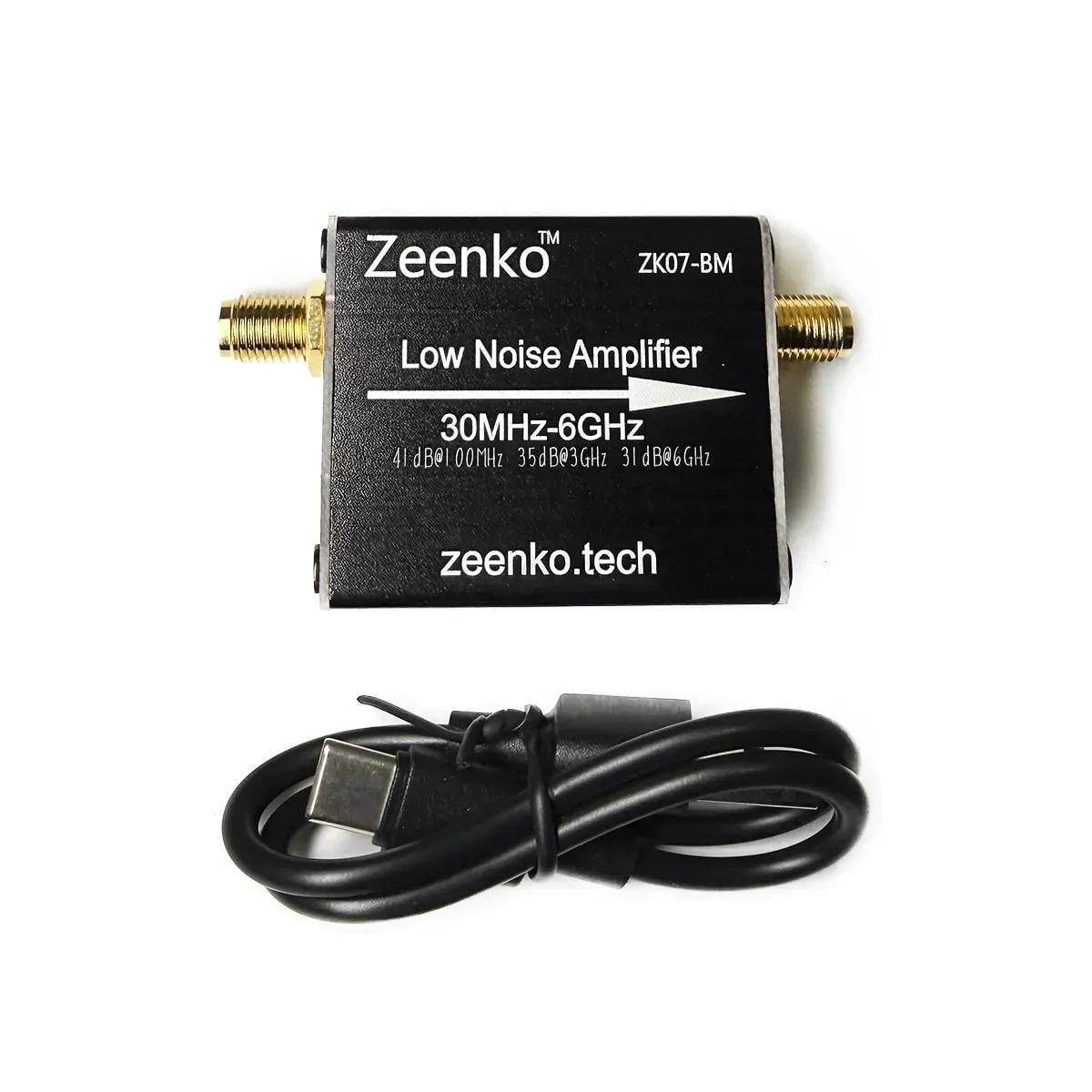 Усилитель сигнала широкополосный Zeenko ZK07-BM 30MHz–6GHz 41dB LNA питание от батареи (00-00028477)