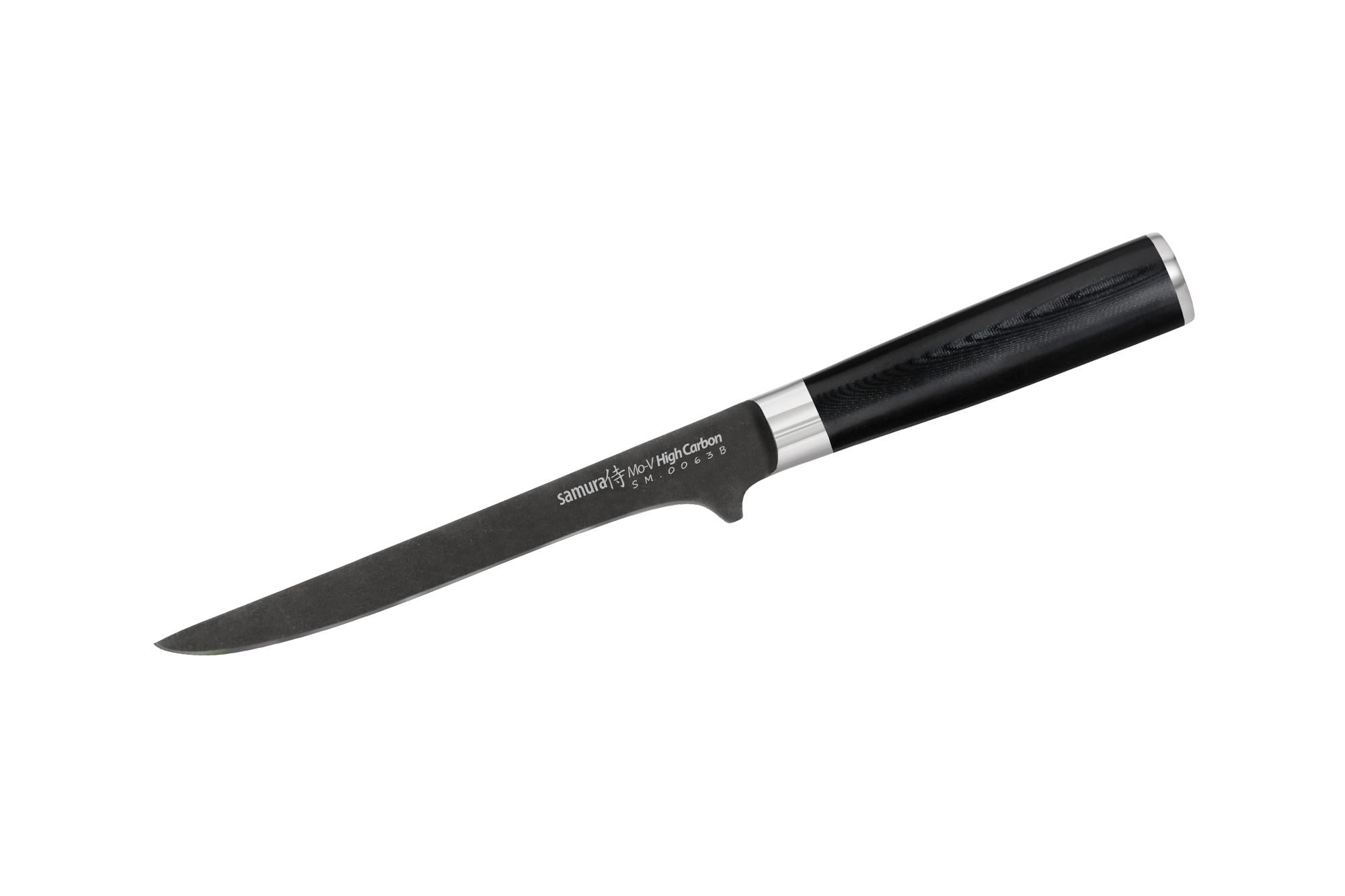 Нож кухонный Samura Mo-V Stonewash обвалочный 165 мм (SM-0063B)