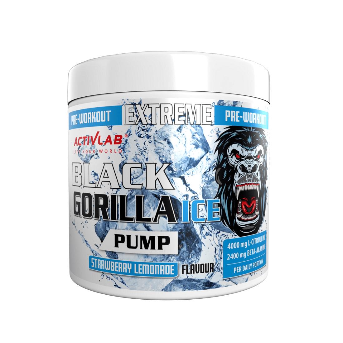 Предтренировочный комплекс Activlab Black гorilla Ice Pump Strawberry Lemonade 300 г