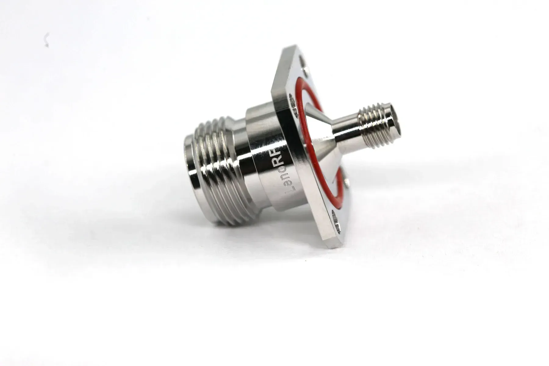 Переходник SMA-female-N-female фланцевый (4 отверстия) Silver (3.17.127)