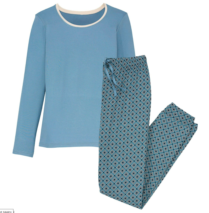 Пижама женская Blue Motion 183K М Синий/Разноцветный (183K/М)