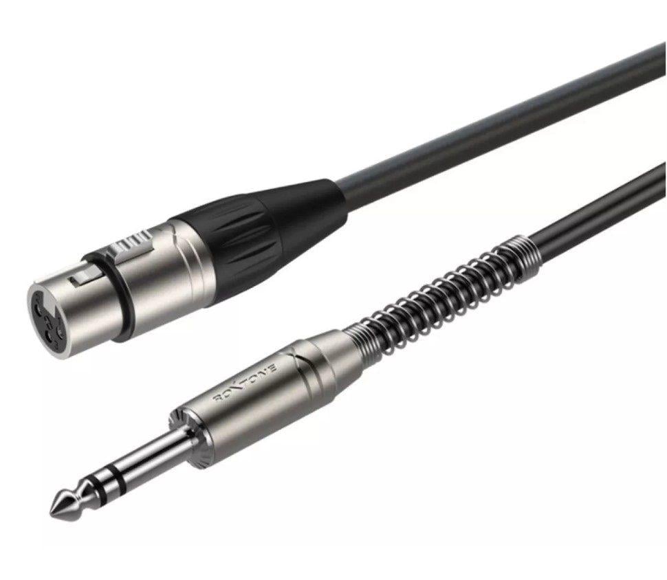 Аудиокабель балансный Roxtone SMX-J220-L1 Jack 6.3 stereo XLR Female 1 м