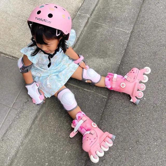 Роликовые коньки детские Yvolution Twista YC01P4 р. 30-34 Розовый (29924912) - фото 5