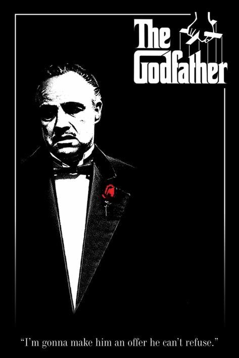Постер плакат Крестный Отец Красная Роза/The Godfather Red Rose 61x91,5 см