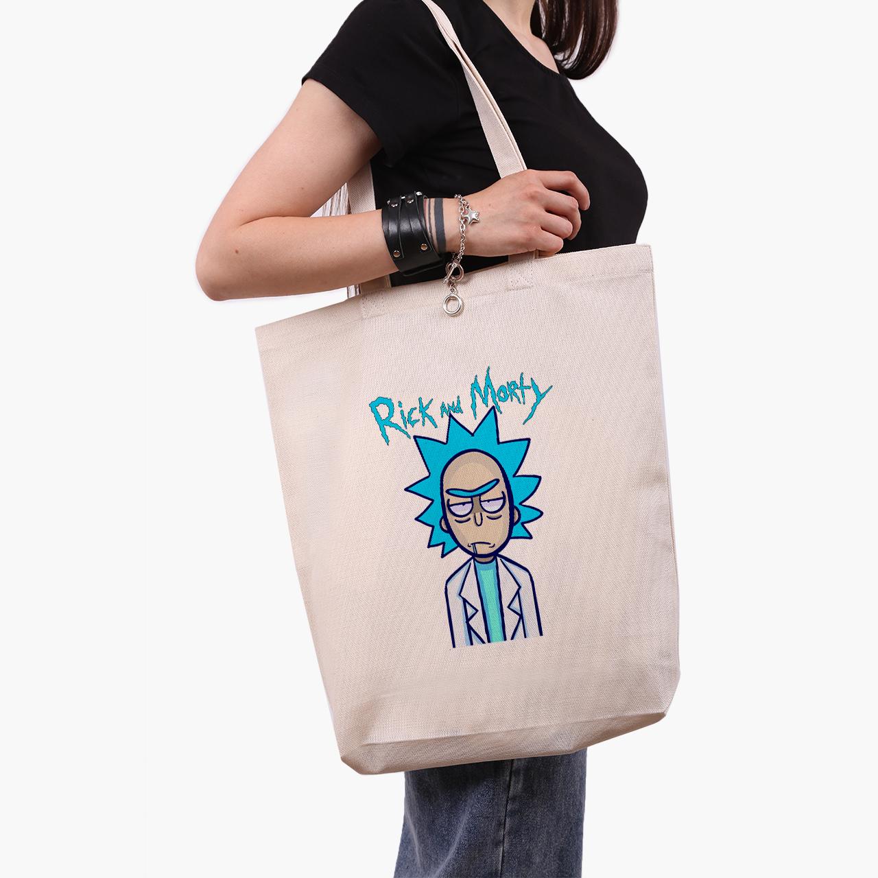 Эко сумка шоппер Rick and Morty 41x39x8 см Бежевый (9227-2938-WTD)