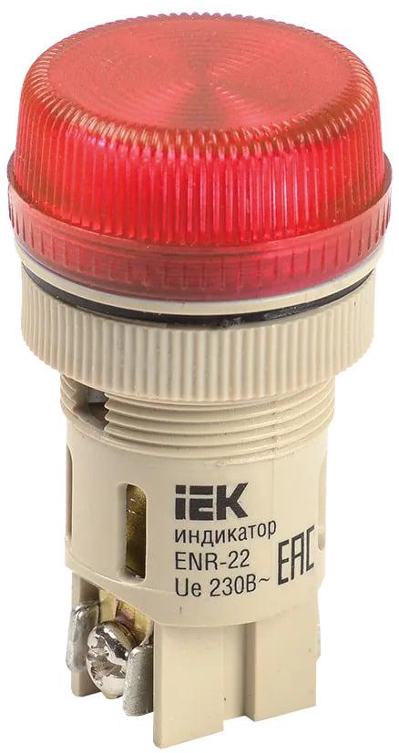 Лампа сигнальная УЕК ENR-22 22 мм 240 V AC Красный неон (BLS40-ENR-K04)
